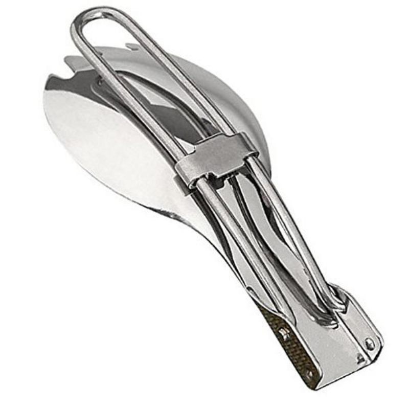 Sklopivi Spork Od Nehrđajućeg Čelika Žlica Vilica Prijenosno Posuđe Za Kuhanje Piknik Vanjsko