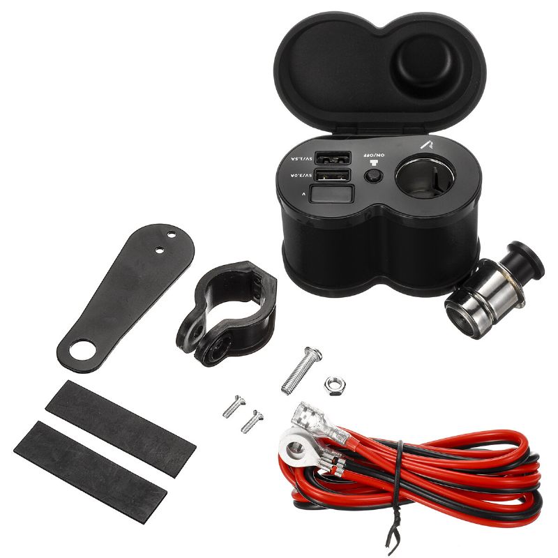 12v-24v 1.5a/3a Digitalni Voltmetar Brzo Punjenje Dual Usb Adapter Za Punjač Vodootporna Utičnica Za Mobilni Telefon Za Motocikl Skuter Električni Bicikl