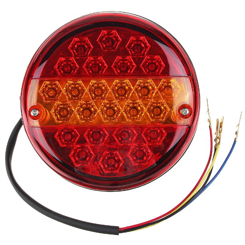 12v/24v 20led Hamburger Stražnji Indikator Indikatorskih Svjetala Okrugla Za Prikolicu Kamion Karavan Kombi Atv Autobus