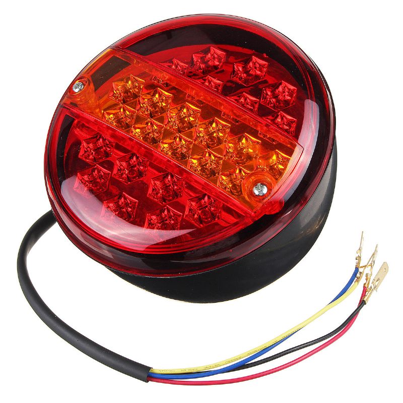 12v/24v 20led Hamburger Stražnji Indikator Indikatorskih Svjetala Okrugla Za Prikolicu Kamion Karavan Kombi Atv Autobus