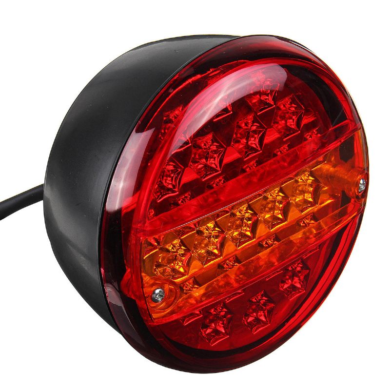 12v/24v 20led Hamburger Stražnji Indikator Indikatorskih Svjetala Okrugla Za Prikolicu Kamion Karavan Kombi Atv Autobus