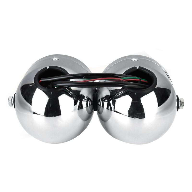 12v Hi/lo Beam Dvostruka Prednja Svjetla Motocikl S Dvostrukom Svjetiljkom Street Fighter Naked Dominator Chrome