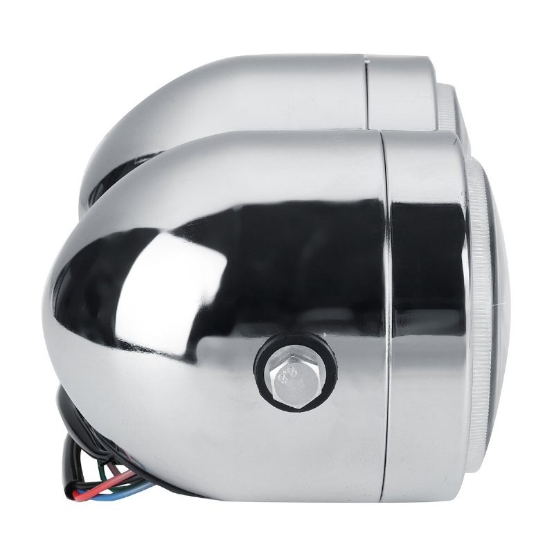 12v Hi/lo Beam Dvostruka Prednja Svjetla Motocikl S Dvostrukom Svjetiljkom Street Fighter Naked Dominator Chrome