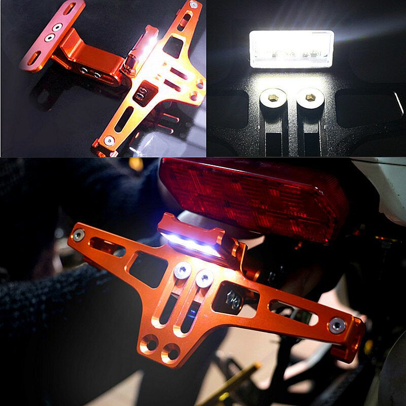 12v Nosač Držača Blatobrana Za Registarske Pločice Motocikla Sa Stražnjim Led Svjetlom 12v Cnc Za Yamaha Bws R25 R3 Mt03 Msx