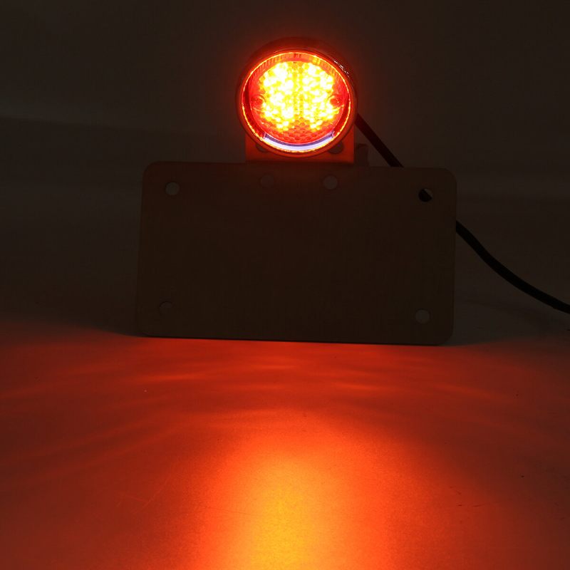 12v Registarska Pločica Za Motocikl Sa Stražnjim Svjetlom Stražnja Kočnica Led Svjetla Za Pokazivače Smjera Stop Univerzalni Nehrđajući Čelik