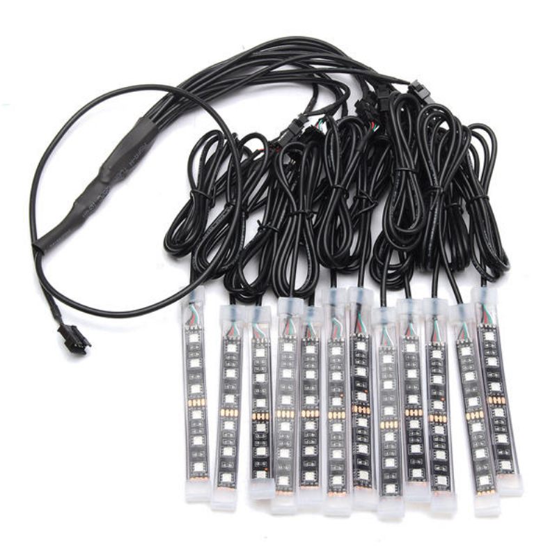 12x Led Daljinski Bežični Komplet Neonskih Svjetlećih Traka Za Automobil Kamion Čamac Motorni Bicikl
