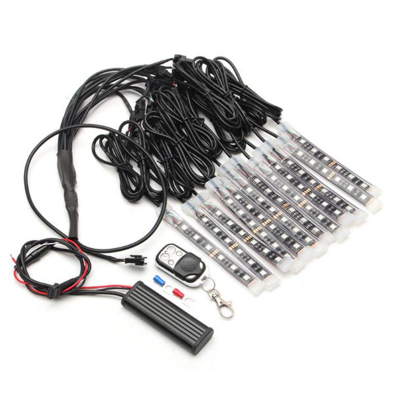 12x Led Daljinski Bežični Komplet Neonskih Svjetlećih Traka Za Automobil Kamion Čamac Motorni Bicikl