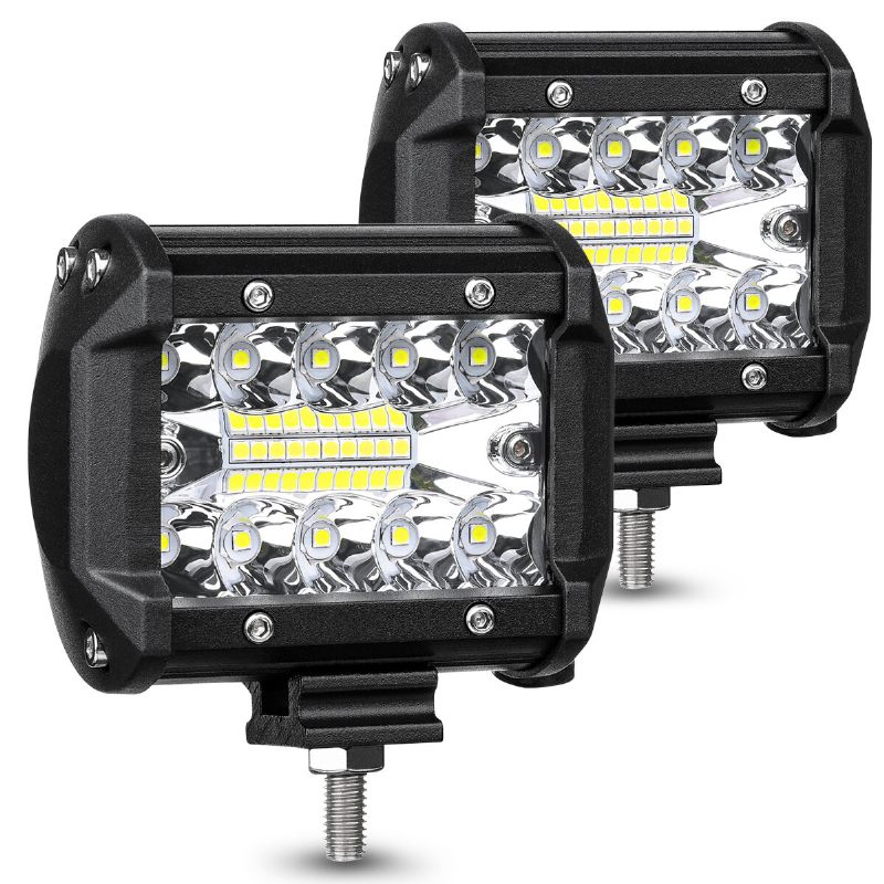 Ambother 2pcs Tri Row 4 Inča 9-32v 20 Led Radna Svjetla Bar Flood Spot Beam Offroad Suv Kamion Za Vožnju Atv Utv Brod Svjetlo Za Maglu Vodootporno
