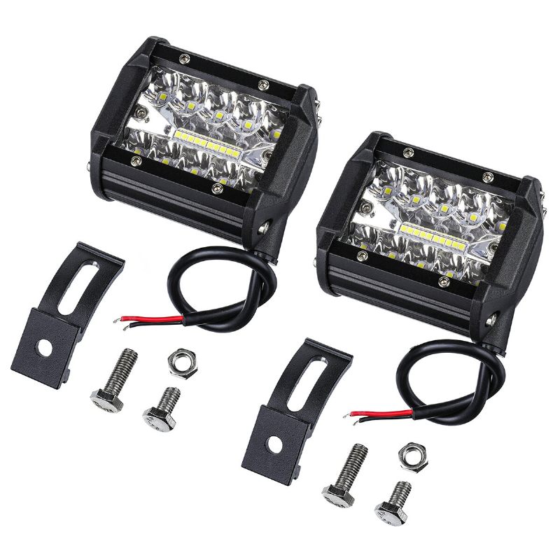 Ambother 2pcs Tri Row 4 Inča 9-32v 20 Led Radna Svjetla Bar Flood Spot Beam Offroad Suv Kamion Za Vožnju Atv Utv Brod Svjetlo Za Maglu Vodootporno