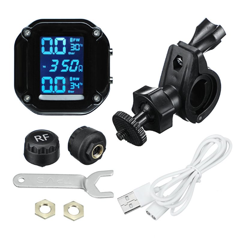An-11 Sustav Nadzora Tlaka U Gumama Motocikla Zaštita Od Sunca Lcd Zaslon U Stvarnom Vremenu 2 Vanjski Wi Senzor Motor Tpms