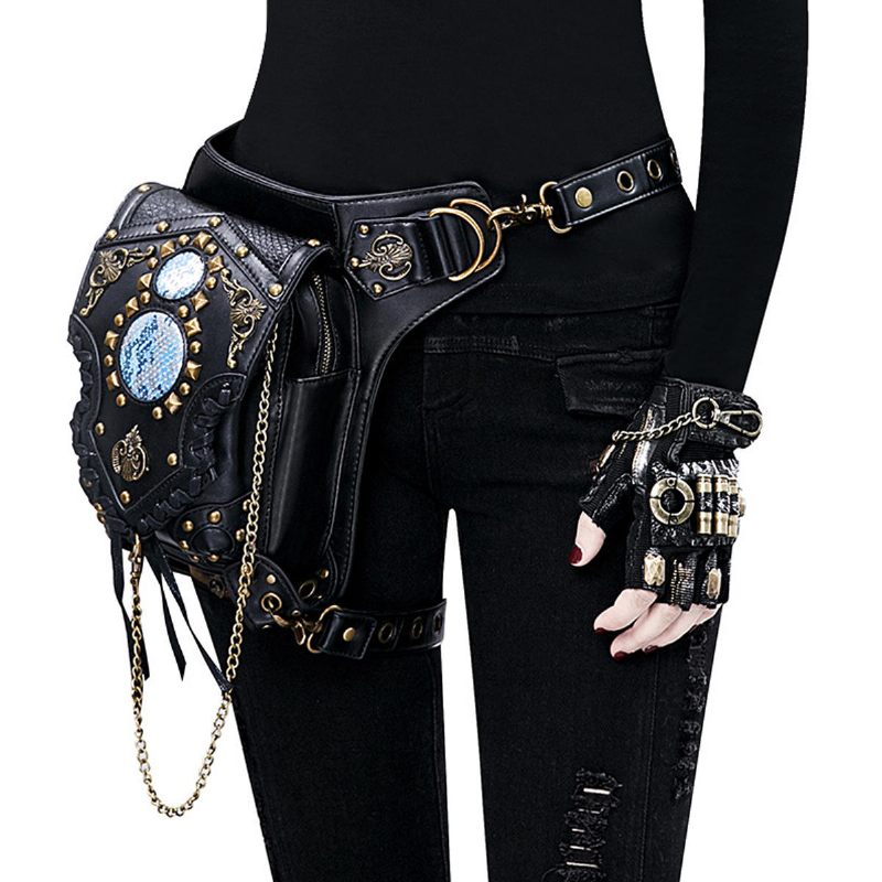 Motociklistička Steampunk Torba Oko Struka Pu Kožna Torbica Na Rame Gotički Retro Viktorijanski Stil