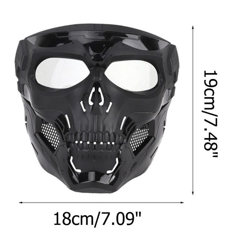 Wosport Skull Airsoft Paintball Maska Taktička S Punim Licem Za Noć Vještica