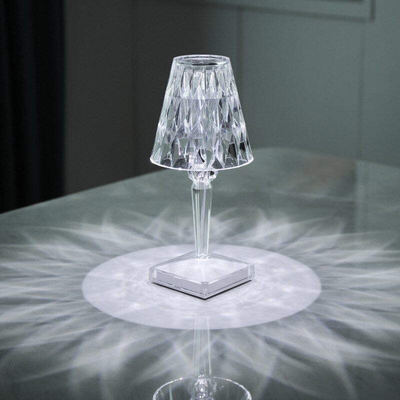 Kartell-style Kristalna Stolna Svjetiljka Usb Senzor Na Dodir Bar Svjetlo Dekoracija Stolne Lampe Za Restorane Romantična Noćna Lampa Za Krevet