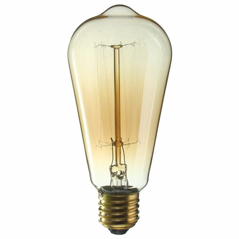 Kingso 2pcs 110v 60w Edison Retro Series Tungsten Lamp Straight Wire