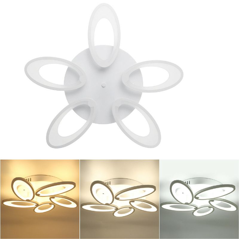 Moderna Led Stropna Akrilna Kućna Svjetla S 5 Glava Svjetiljka Za Luster + Daljinski Upravljač 3200-6500k