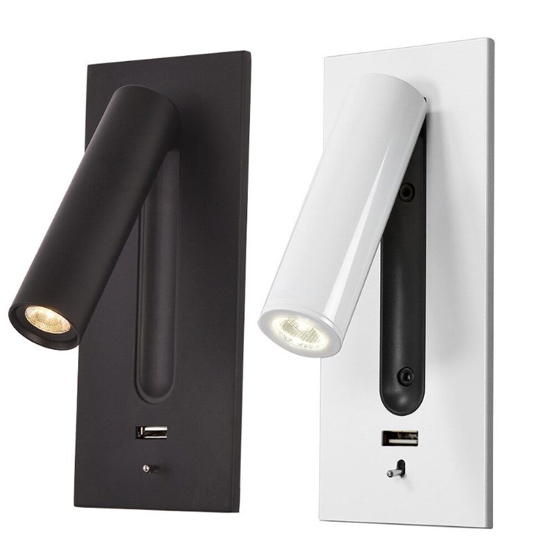 Zerouno Zidna Svjetiljka Krevet Uzglavlje Svjetla Za Čitanje Led Zidne Svjetiljke 5v 2.1a Usb Prekidač Punjača Hotelski Noćni Zidni Svijećnjaci Rasvjeta