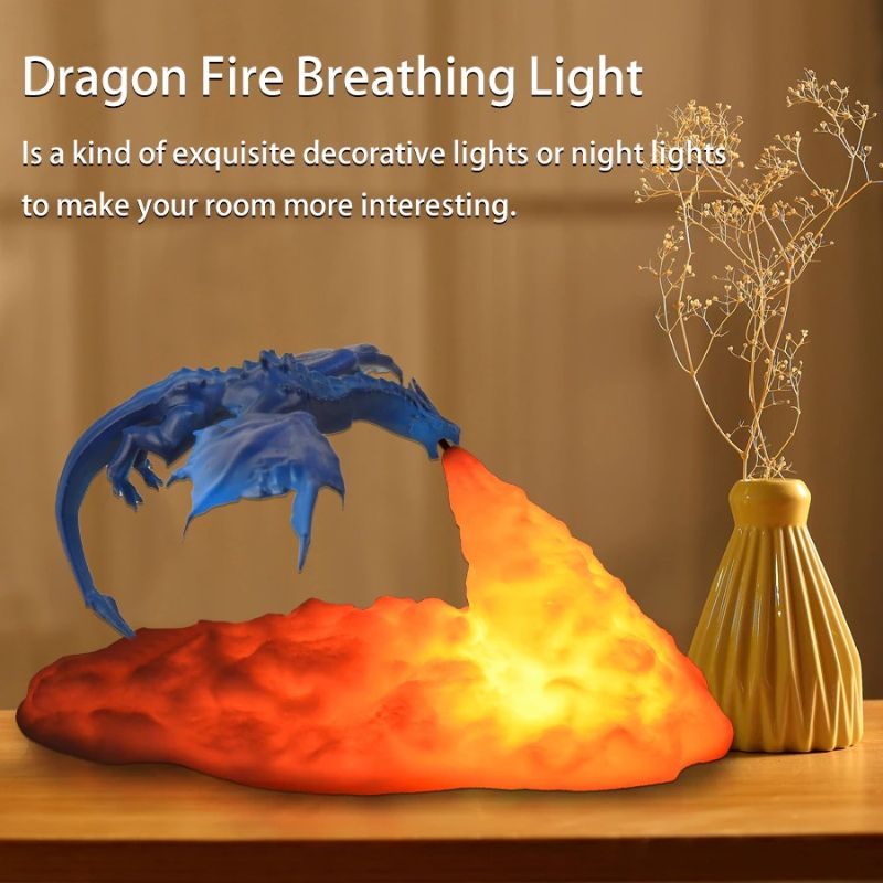 3d Dragon Lamp Led Noćno Svjetlo Za Spavaću Sobu