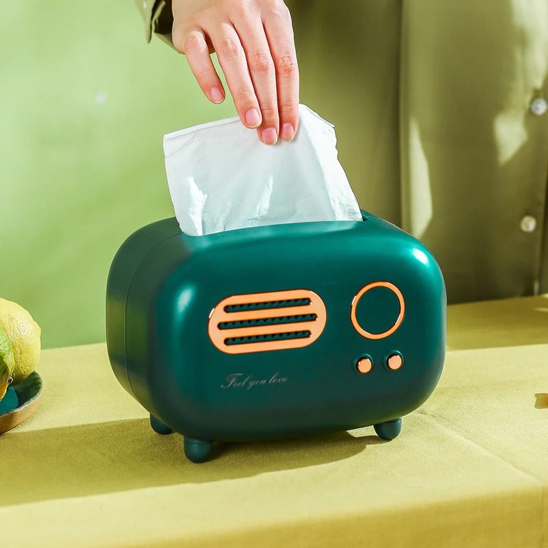 Retro Radio Model Kutija Za Maramice Stolni Držač Papira Vintage Dozator Za Pohranu Ubrusa Organizator Ornament Rukotvorina