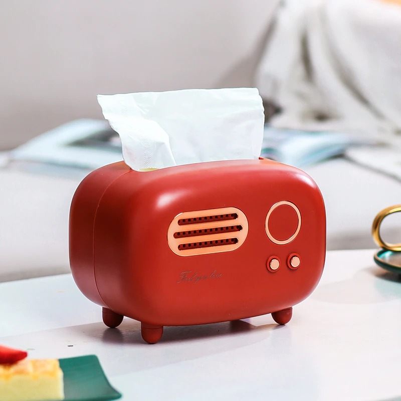 Retro Radio Model Kutija Za Maramice Stolni Držač Papira Vintage Dozator Za Pohranu Ubrusa Organizator Ornament Rukotvorina