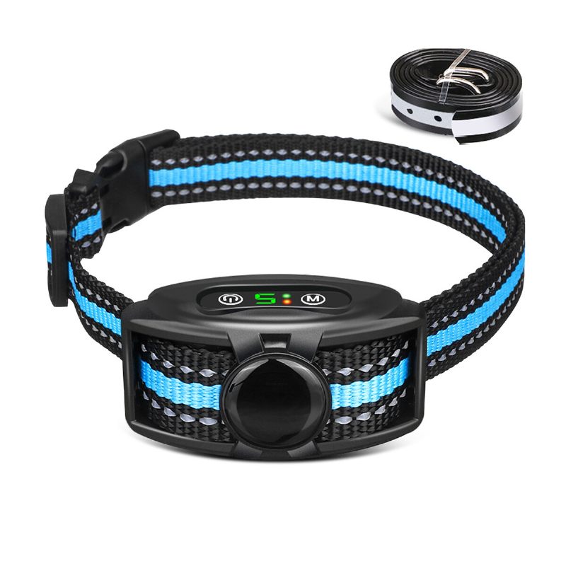 Ogrlica Focuspet Anti Barking Za Dresuru Pasa Bezopasna I Automatska Vibracija U 2 Načina Osjetljivost 5 Ipx7 Vodootporan Prikladno Za Pse Od 6 Do 150 Funti
