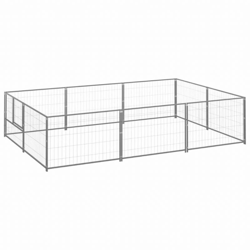 Uzgajivačnica Za Pse Silver 64.6 Ft² Čelik