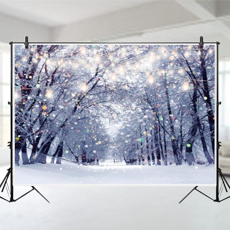 Božićna Pahuljica Fantasy Forest Decor Pozadina Za Fotografiju Tkanina Prop