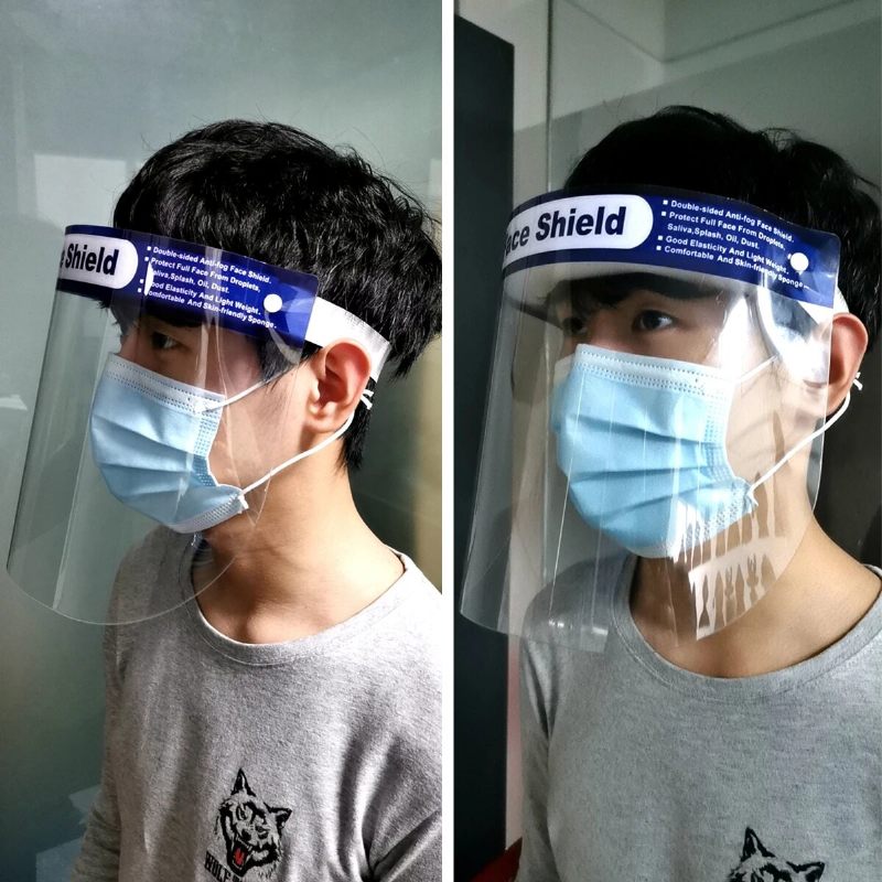 10 Komada Prozirne Podesive Plastične Zaštitne Maske Za Cijelo Lice Protiv Magljenja I Pljuvanja