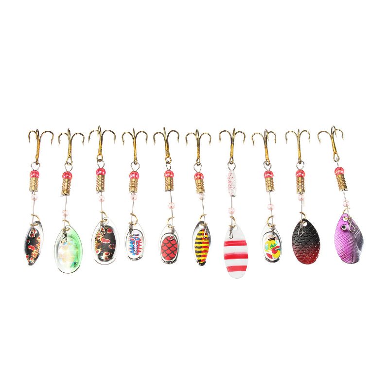30 Kom/lot Šarena Tront Žlica Metalna Mamac Za Pecanje Spinner Bait Bass Pribor S Kutijom