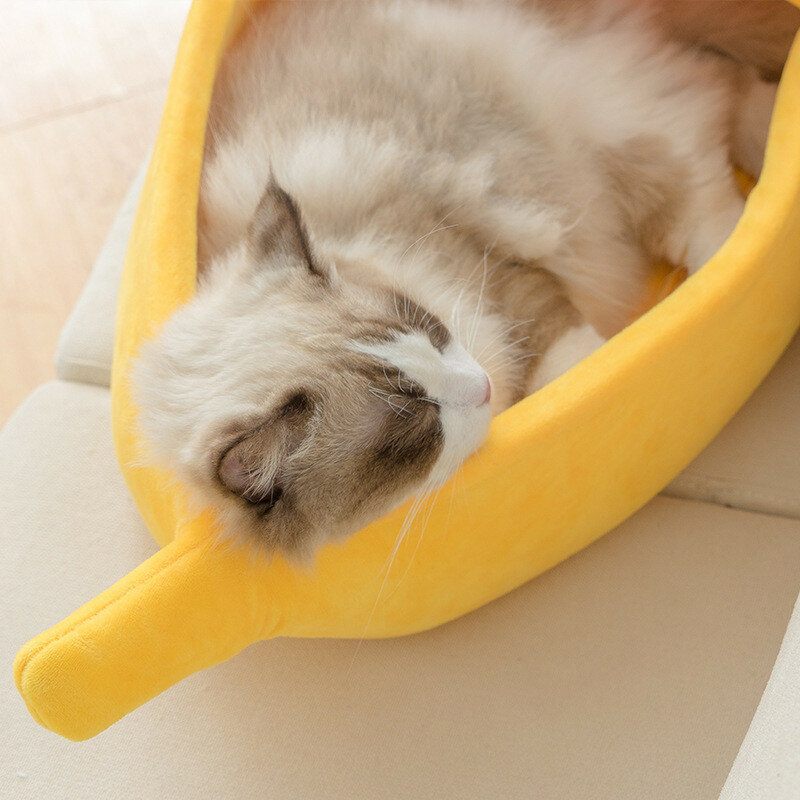 Banana Mačji Krevet Topla Izdržljiva Prijenosna Košara Za Kućne Ljubimce Jastuk Za Pse Potrepštine Za