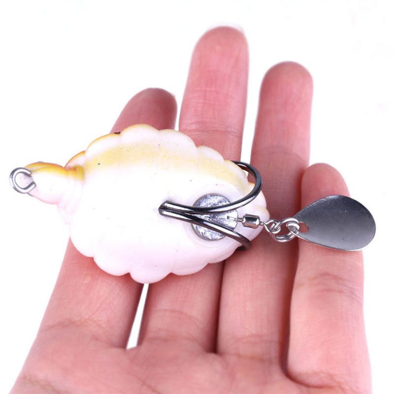 Fo0165b 5 Kom/set 5.5 cm/13.4 G Dvostruka Udica Mamac Za Kornjaču Umjetni Mekani Sa Žlicom Šljokicama