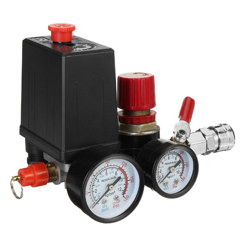 120 Psi Tlačna Sklopka Zračnog Kompresora Kontrolni Ventil Regulatora Razvodnika Mjerači S Brzim Priključkom