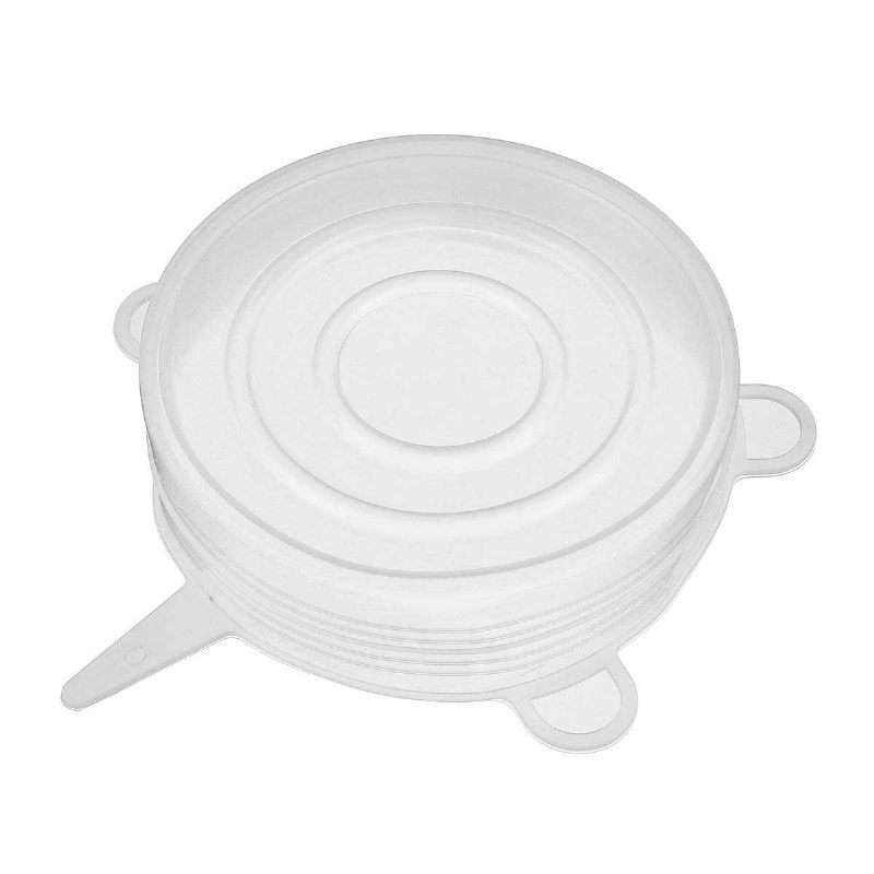 6pcs/set Silikonski Rastezljivi Usisni Poklopci Za Lonce Kuhinjski Poklopac Tava Čep Za Zdjelu