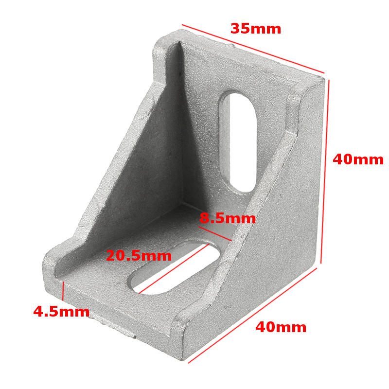 Aj40 Kutni Nosač Od 4 Kom Od Lijevanog Aluminija Spoj 40x40 mm