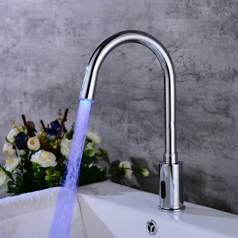 Kreativni Kuhinjski Sudoper Indukcijska Slavina Sa Senzorom Hands Free Led Kuhinjska Dvostruka Miješalica Za Toplo I Hladno Kućna Kupaonica Automatski Uređaj