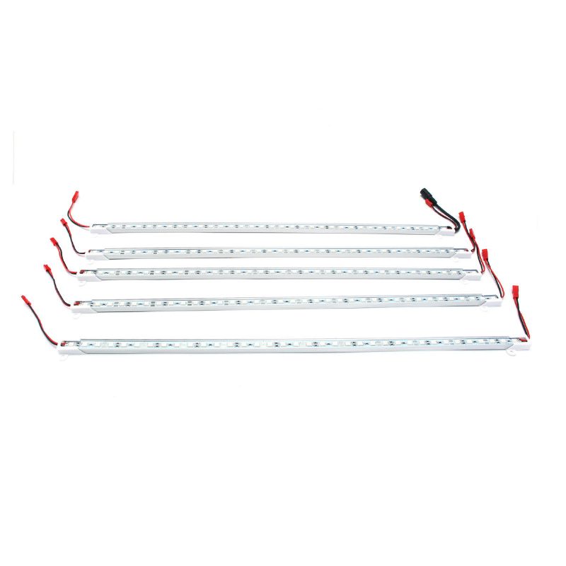 Dc12v 5pcs 50cm Vodootporna Smd5050 Crvena:plava 5:1 36led Traka Svjetiljka Za Uzgoj Biljaka + 5a Strujni Adapter